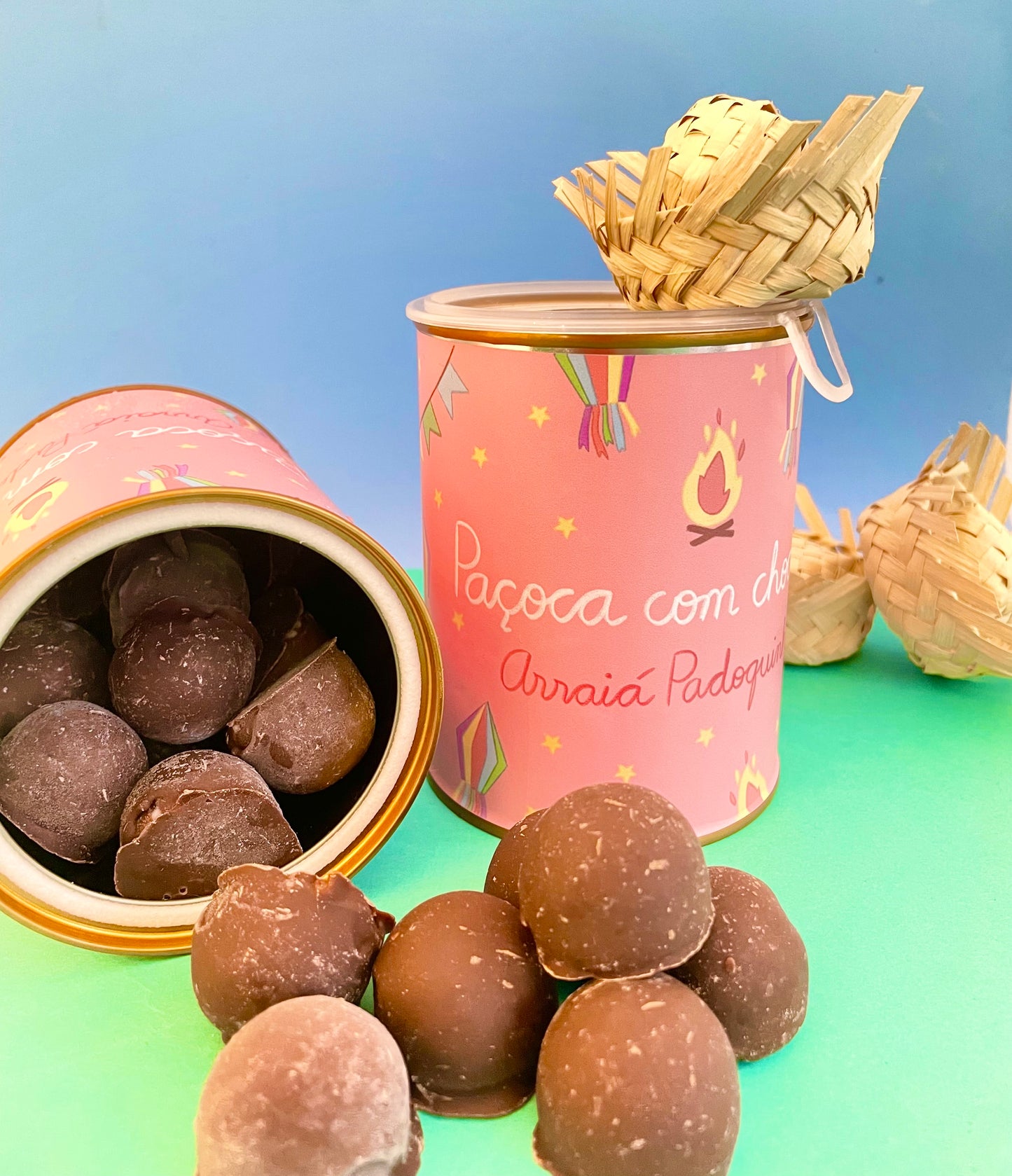 Lata de Paçoca com Chocolate