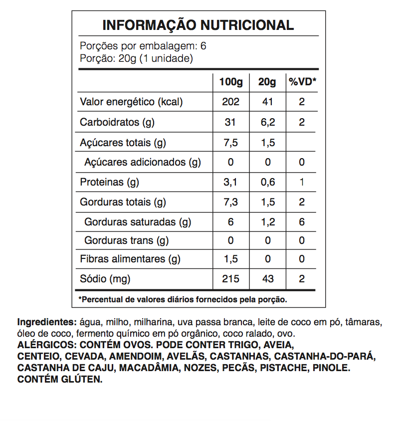 Petit de Milho com Coco