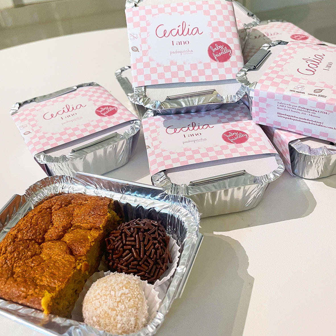Marmitinhas com rótulos personalizados