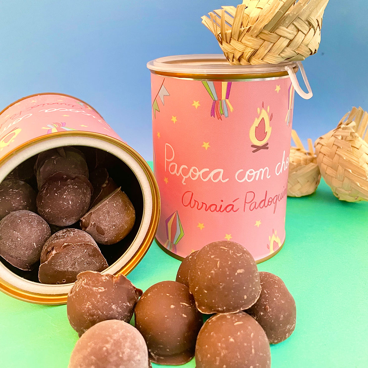 Lata de Paçoca com Chocolate