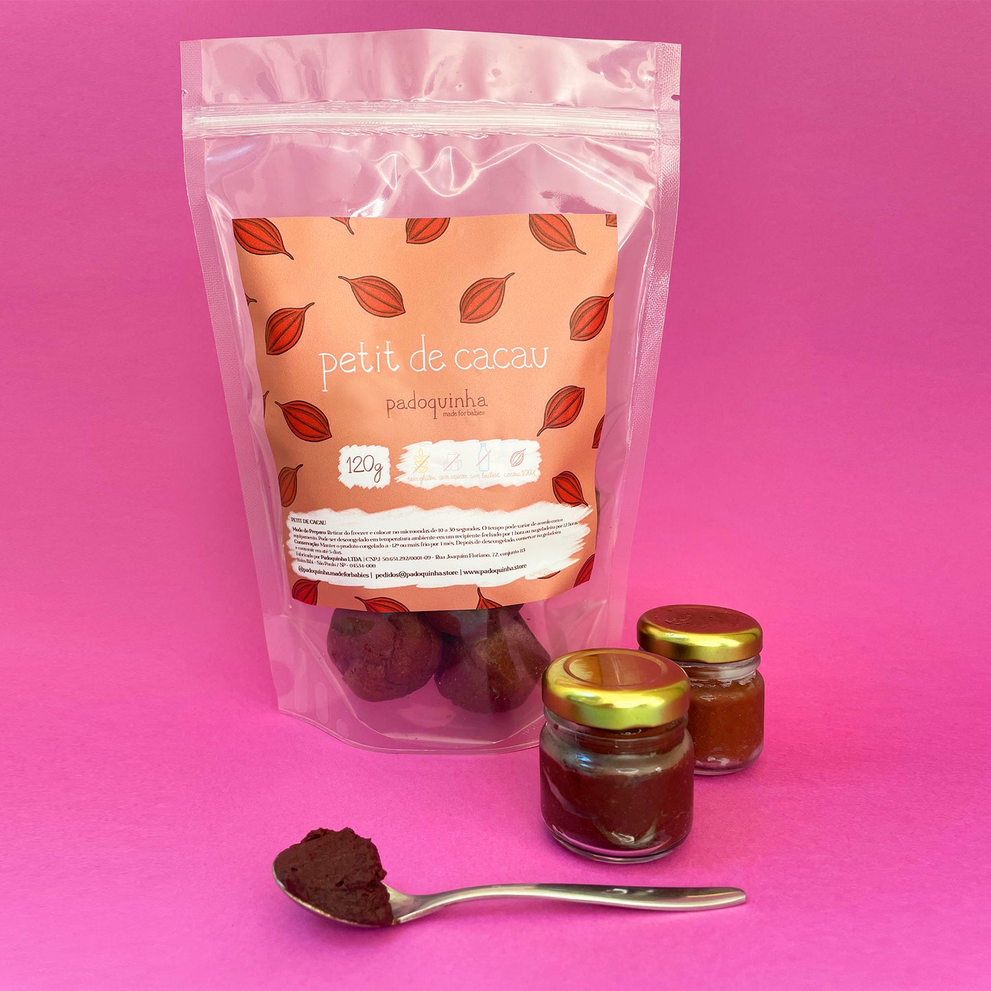 Kit Petit de Cacau + Dois Brigadeiros de colher